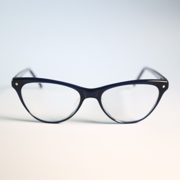 Kore Eyewear 3218 52-17 135 eyeglasses frames blue cat eye browline slim N8 - Picture 1 of 10